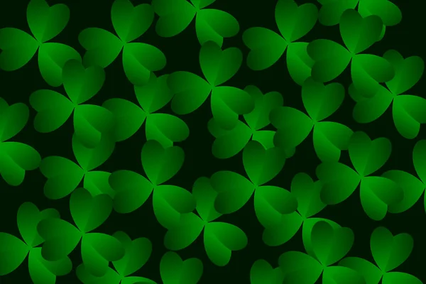 Clover Leaves Background Suitable Saint Patrick Day Nature Concept Other — Stock Vector