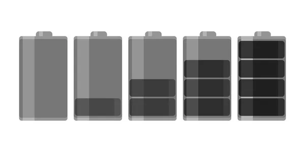 Batteri Belastning Illustration Isolerad Vit Bakgrund Vektor Illustration — Stock vektor