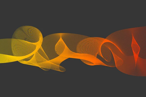 抽象波函数用于设计 数字频率轨道均衡器 风格线条艺术背景 矢量说明 — 图库矢量图片