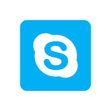 Sosyal medya ikonu illüstrasyon skype. Skype Simgesi. Vektör illüstrasyonu
