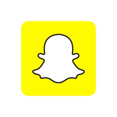 Sosyal medya simgesi illüstrasyon görüntüsü. Snapchat Simgesi. Vektör illüstrasyonu