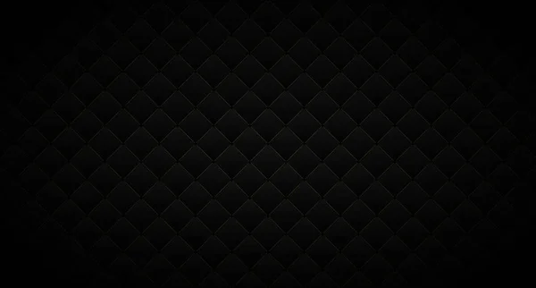 ダイヤモンドブラックソファ革の質感の背景 ベクターイラスト — ストックベクタ