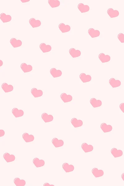 Pink Love Pattern Baby Girl Party Decoration Vector Illustration — Vettoriale Stock