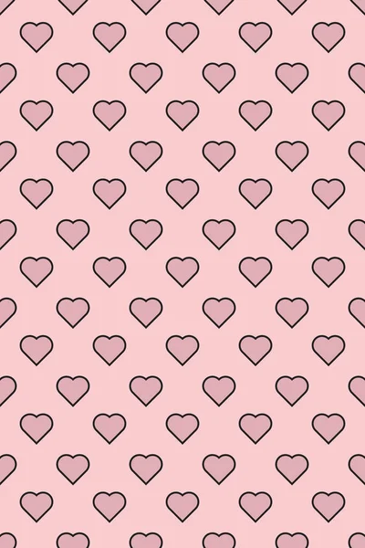 Pattern Seamless Heart Abstract Background Repeated Hearts Cute Seamless Pattern — Vettoriale Stock