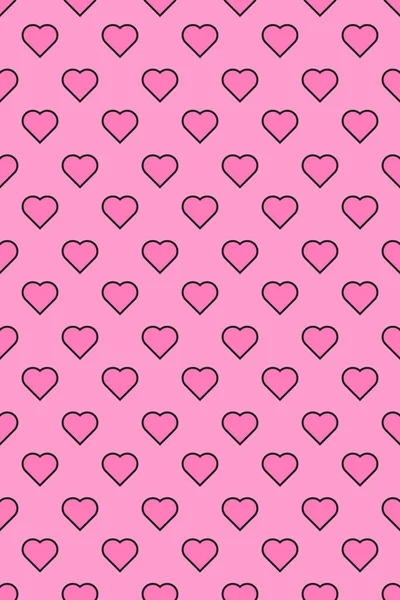 Μοτίβο Απρόσκοπτη Αφηρημένη Καρδιά Φόντο Επαναλαμβανόμενες Καρδιές Χαριτωμένο Μοτίβο Χωρίς — Διανυσματικό Αρχείο