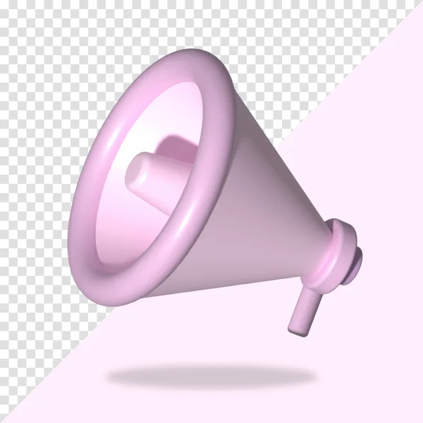 Rendering Pink Megaphone Pink Background Pink Megaphone Isolated — Stockfoto