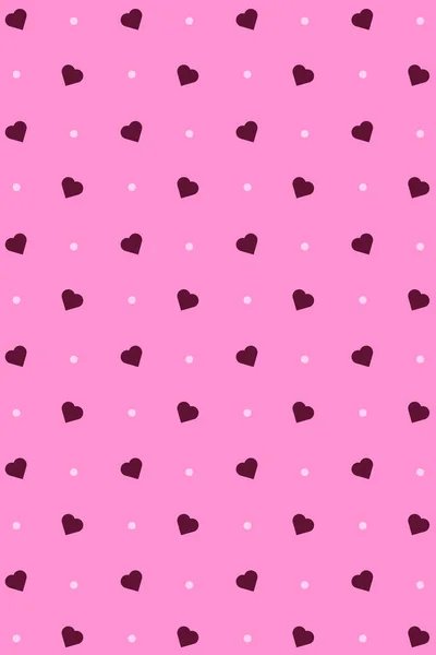 抽象的なピンクのハートでシームレスなパターン ピンクのハートのシームレスなパターン ユニバーサルプリント ベクターイラスト — ストックベクタ