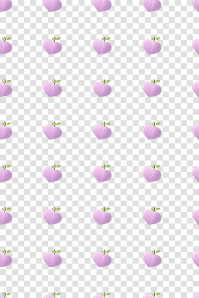 Pink Peach Pattern Fresh Fruit Background Seamless Background Vector Illustration — Stockvektor