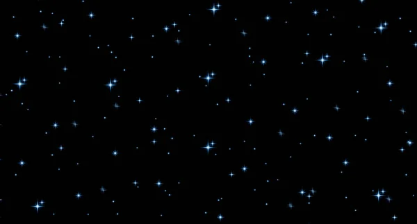Голубой Ночной Звездный Фон Шаблон Векторного Горизонтального Дизайна Темное Ночное — стоковый вектор
