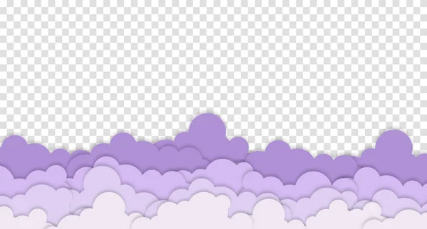 Хмарна Паперова Ілюстрація Небо Хмарним Фоном Вектор Ілюстрація Стиль Паперового — стоковий вектор