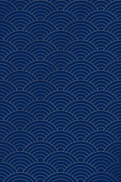 Vector Background Japanese Wave Pattern Pattern Seamless Circle Abstract Wave — Stock Vector