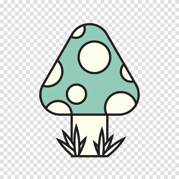 Cartoon Pilz Isoliert Auf Dem Hintergrund Pilz Illustration Icon Pilzvektorsymbol — Stockvektor