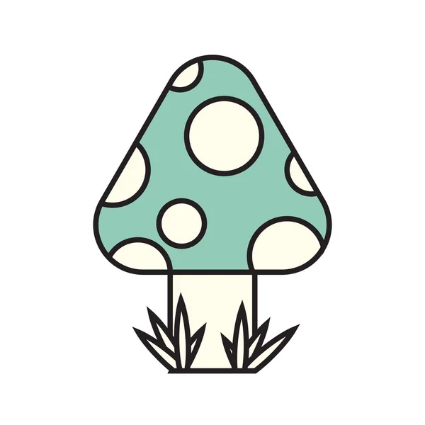 Cartoon Mushroom Isolated Background Mushroom Illustration Icon Mushroom Vector Icon — Stock Vector