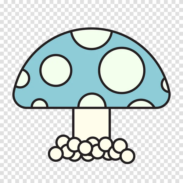 Hongos Dibujos Animados Aislados Fondo Mushroom Illustration Icon Mushroom Vector — Archivo Imágenes Vectoriales