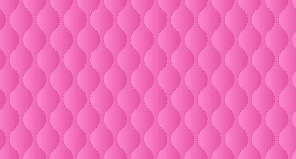 シンプルな内装の背景キルティング ピンクの革の質感のソファの背景 ベクターイラスト — ストックベクタ