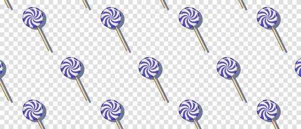 Purple Lollipop Candy Isolated Background Vector Illustration — Stock Vector