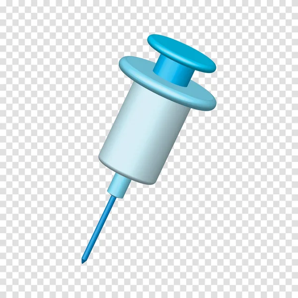 3D带医疗设备的疫苗注射器注射流感疫苗图标 — 图库矢量图片
