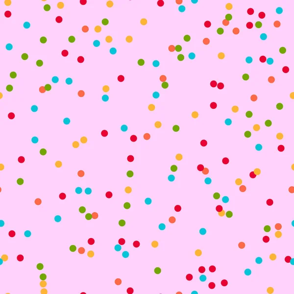 Sprinkles Seamless Pattern Colorful Sprinkles Solid Background Repeating Pattern Design — Stock Vector
