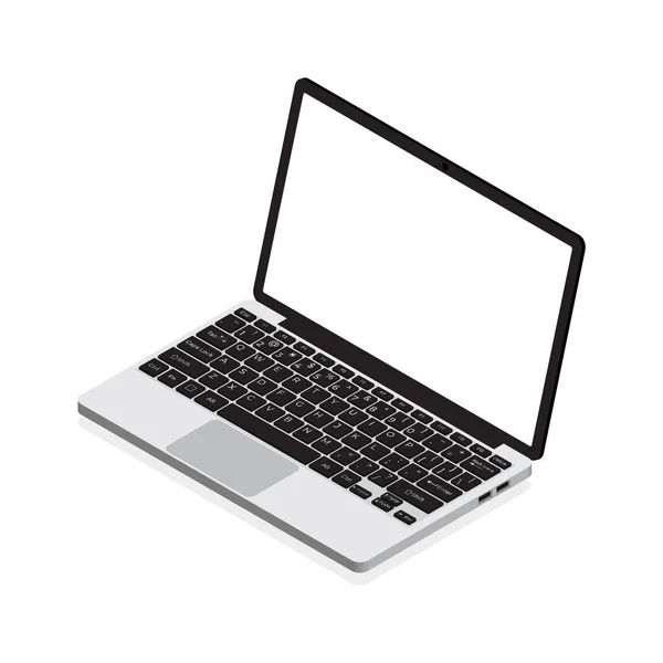 Isometric Laptop Vektör Boyutlu Izometrik Dizüstü Bilgisayar Vektör Illüstrasyonu — Stok Vektör