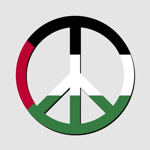 平和の象徴でパレスチナの旗 戦争はない 平和の概念 ベクターイラスト — ストックベクタ