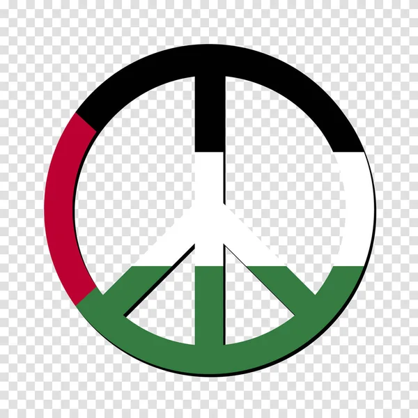 Palestinska Flaggan Fredssymbol Inget Krig Lugnt Koncept Vektorillustration — Stock vektor