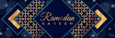 Ramazan Kareem modern tasarım. İslam kutsal bayramı Ramazan Kareem. Tebrik kartı, afiş. Vektör illüstrasyonu