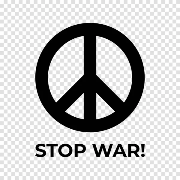 Peace Symbol Stop War Stop War Symbol Icon Vector Illustration — Stock Vector