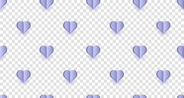 Seamless Pattern Purple Hearts Hearts Wallpaper Cute Purple Hearts Seamless — Stock Vector
