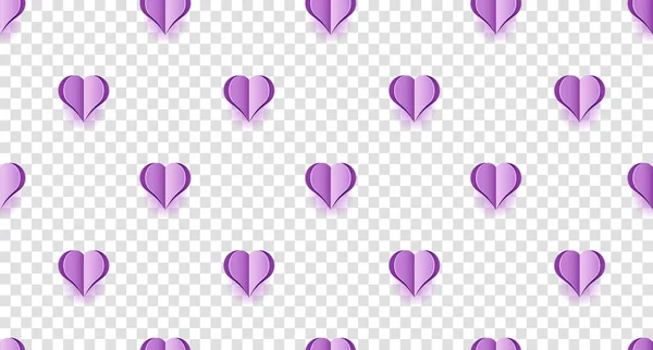 Seamless Pattern Purple Hearts Hearts Wallpaper Cute Purple Hearts Seamless — Stock Vector