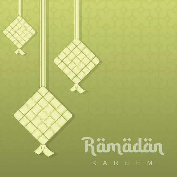 Ramadan Kareem Diseño Fondo Para Tarjeta Felicitación Banner Evento Póster — Vector de stock
