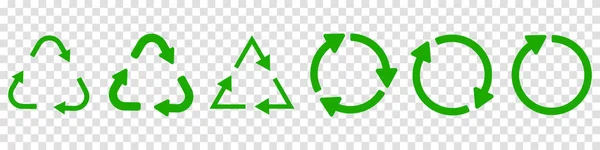 Recyceln Sie Grüne Vektorsymbole Recycling Symbol Vektorillustration — Stockvektor
