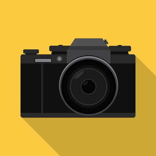 Camera Flat Style Камера Изолирована Плоским Стилем Длинной Тенью Векторная — стоковый вектор