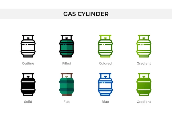 Gas Cylinder Icon Different Style Gas Cylinder Vector Icons Designed — Stockvektor