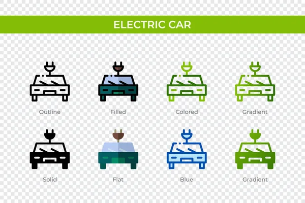 Electric Car Icon Different Style Electric Car Vector Icons Designed — Stockvektor