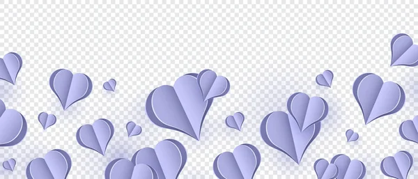 Χάρτινα Στοιχεία Σχήμα Καρδιάς Που Πετούν Ροζ Φόντο Διάνυσμα Σύμβολα — Διανυσματικό Αρχείο
