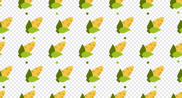 Mısır desensiz şirin bir arkaplan. Şirin mısırlar izole edilmiş. Kusursuz bir arka plan. Vektör illüstrasyonu