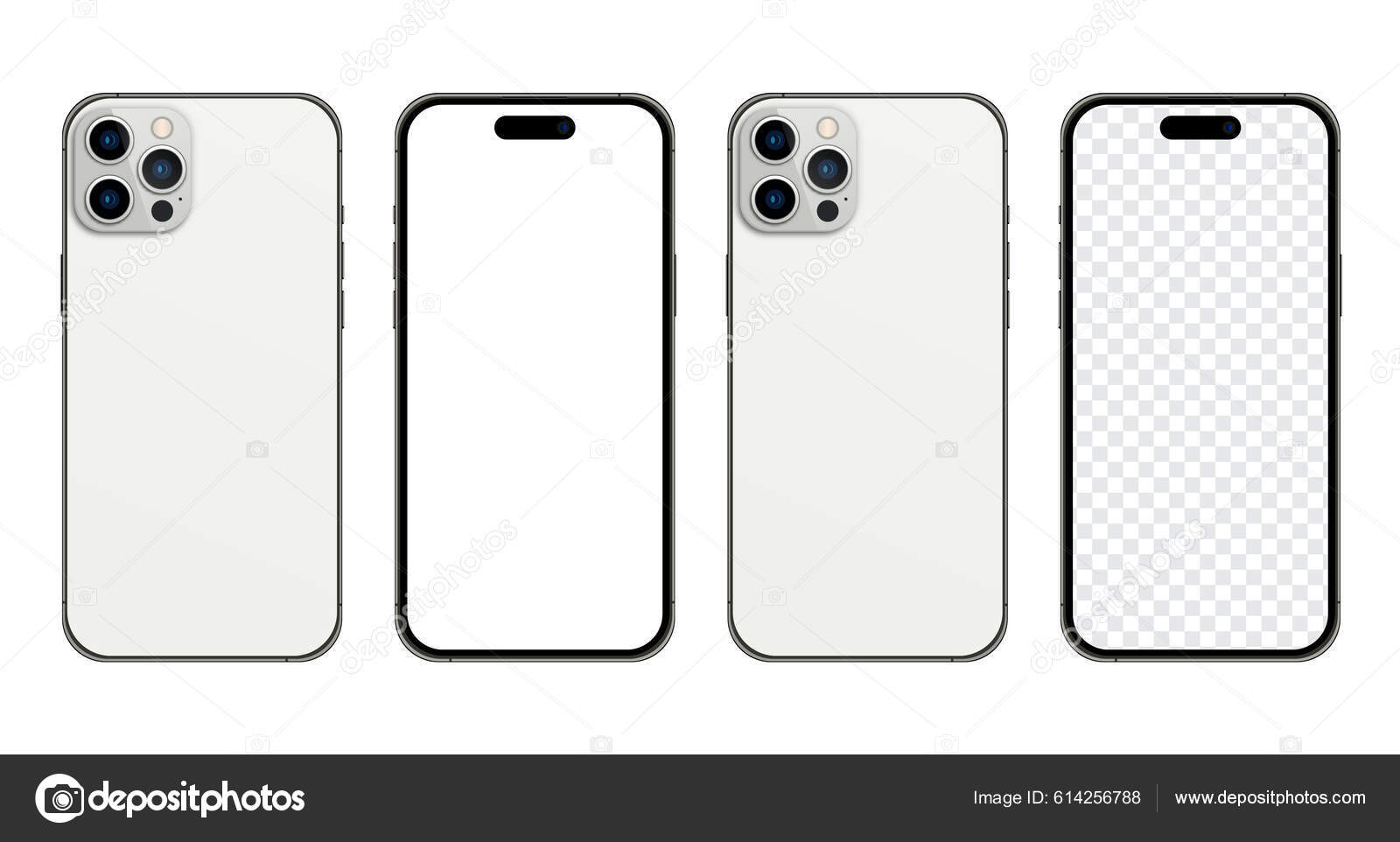 Модель Iphone Pro Iphone Реалистичный Вектор Макет Смартфона Макет Экрана  Стоковый вектор ©aozorastock 614256788