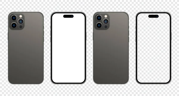 Iphone Pro Mockup Telefon Reális Vektor Okostelefon Mockup Mockup Képernyő — Stock Vector