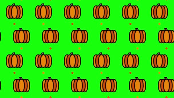 Pattern Background Pumpkins Pumpkins Vegetable Animation Cute Pattern Animation Pumpkins — Stock Video