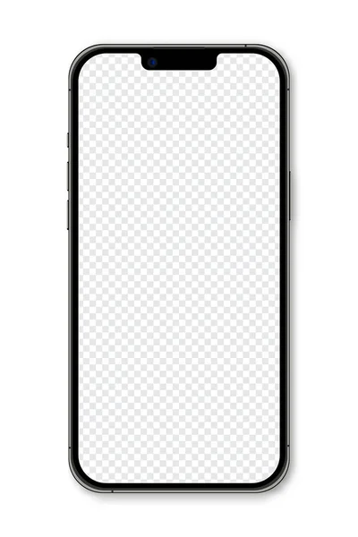 Реалистичная Модель Смартфона Макет Смартфона Вид Спереди Устройства Мобильный Телефон — стоковый вектор