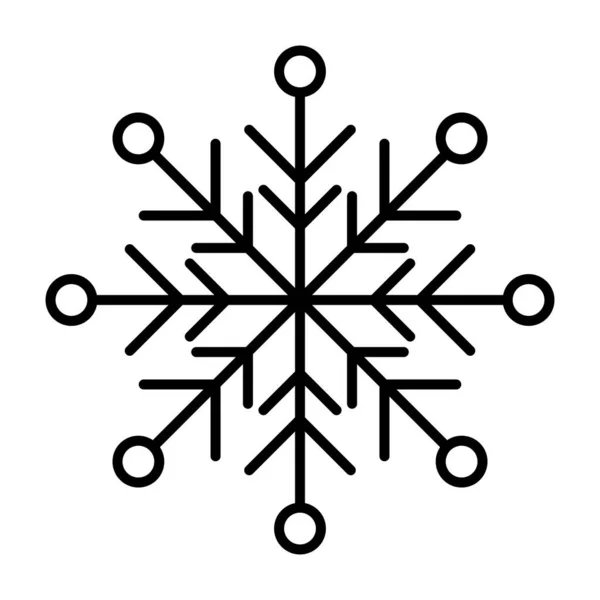 Νιφάδα Χιονιού Εικόνα Νιφάδας Χιονιού Απλή Νιφάδα Χιονιού Εικονίδιο Γραμμή — Διανυσματικό Αρχείο