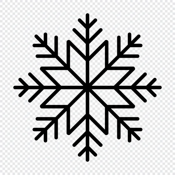 Snöflingor Snöflingsikon Enkel Snöflinga Ikon Linje Stil Design Snöflingans Symbol — Stock vektor