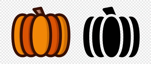 Silueta Calabazas Color Negro Vegetales Alimentos Dieta Gráficos Vectoriales Signo — Vector de stock