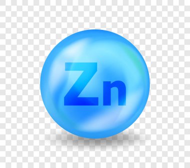 Zinc minerali. İlaç reklamları. İlaç reklamları. Vitamin kompleksi illüstrasyonu.
