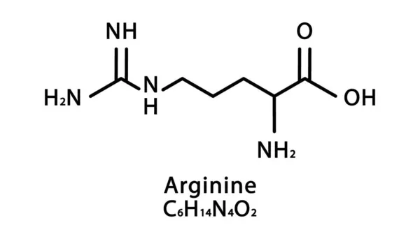 Arginin molekylær struktur. L-arginin skelet kemisk formel. Kemisk molekylær formel vektorillustration – Stock-vektor