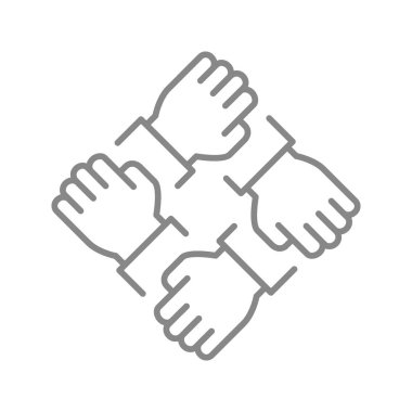 Takım çalışması ikonu. Dayanışma, birlik sembolü