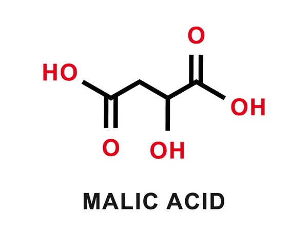 Malic acid chemical formula. Malic acid chemical molecular structure. Vector illustration — Stock Vector