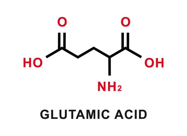 Glutamic acid chemical formula. Glutamic acid chemical molecular structure. Vector illustration – Stock-vektor