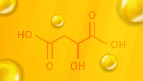 Хімічна формула масляної кислоти. Мала кислота 3D Реалістична хімічна молекулярна структура — стоковий вектор