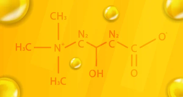 Formule chimique de vitamine B11. Vitamine B11 Structure moléculaire chimique réaliste — Image vectorielle